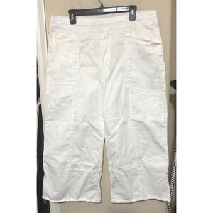 Democracy Ab-Solution Jeans Womens 16P Wide Leg cropped White high rise pull on